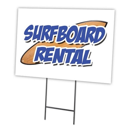 Signmission Surfboards Rental Yard Sign & Stake outdoor plastic coroplast window, C-1216 Surfboards Rental C-1216 Surfboards Rental